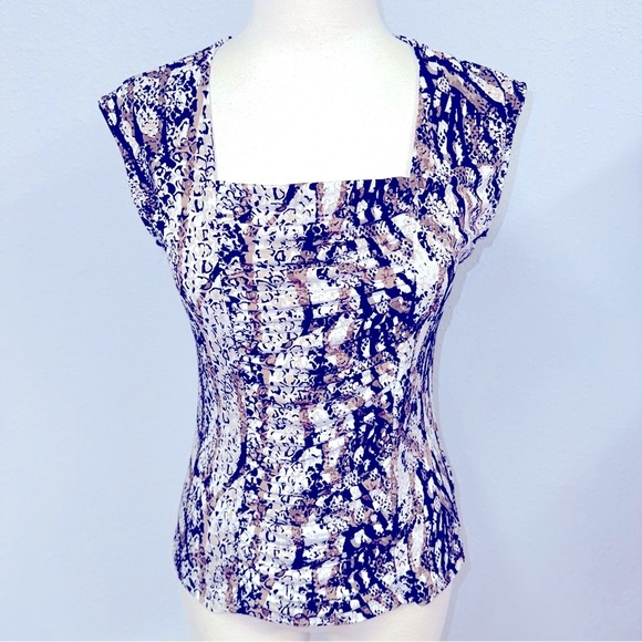 Style & Co. Tops - Women’s Style & Co sleeveless animal print blouse sz PM